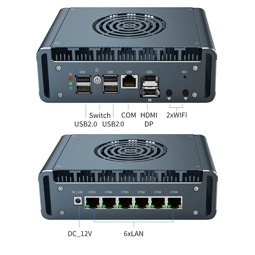 Fan Mini PC 6*i226-V 2.5G LAN  - Ddr5 64Gb recensie en prijs