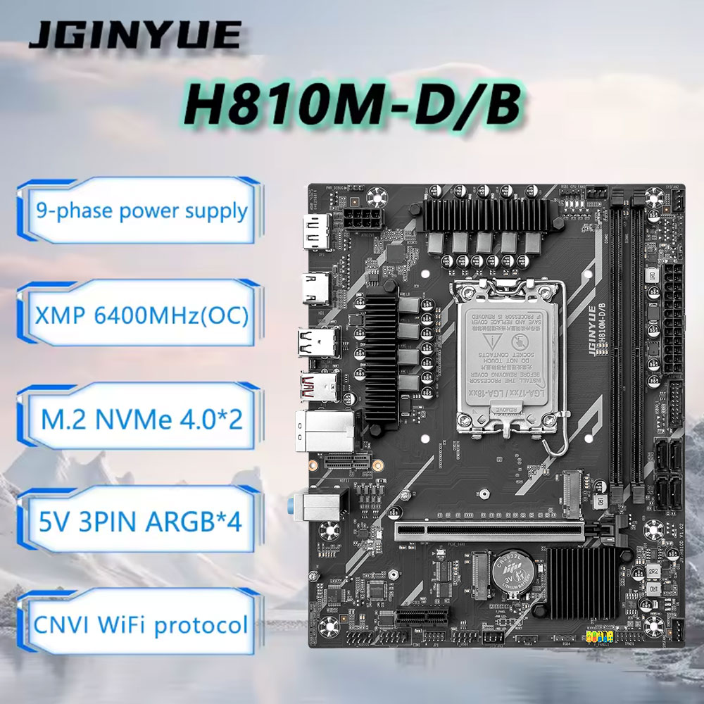 JGINYUE H810 Moederbord Intel  - Ddr5 64Gb recensie en prijs