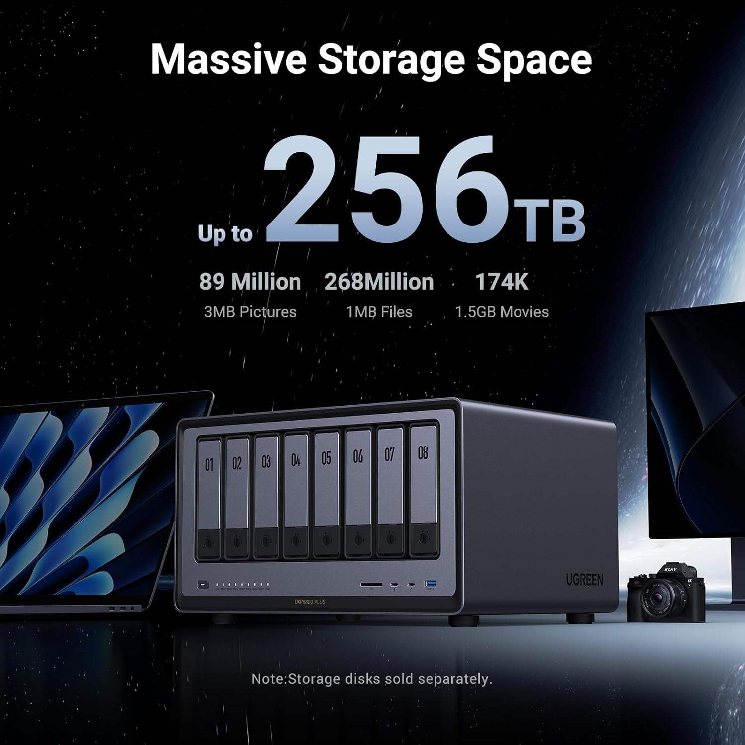 UGREEN NAS DXP8800 Plus 8-bay  - Ddr5 8Gb recensie en prijs
