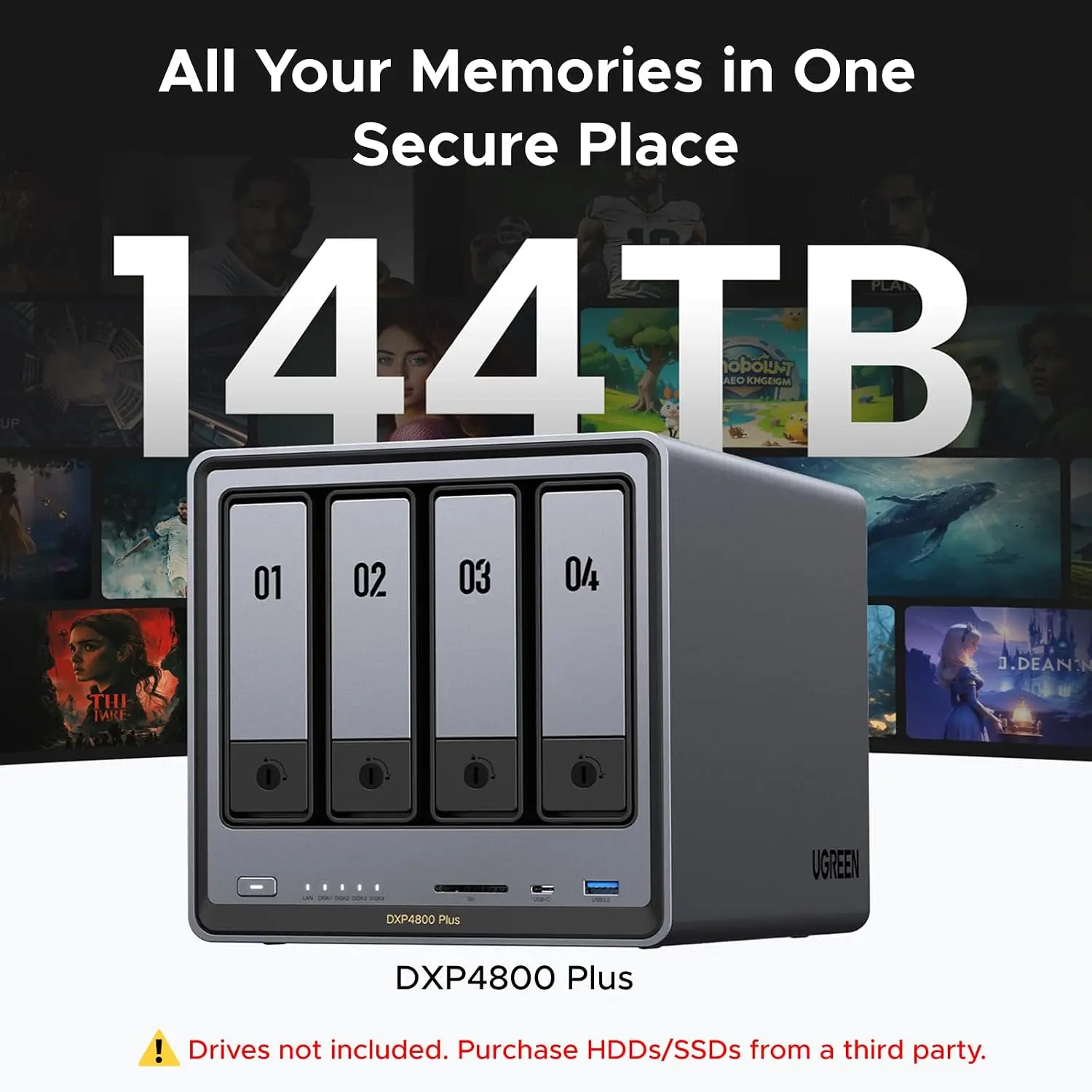 UGREEN NAS DXP4800 Plus 4-Bay  - Ddr5 8Gb recensie en prijs